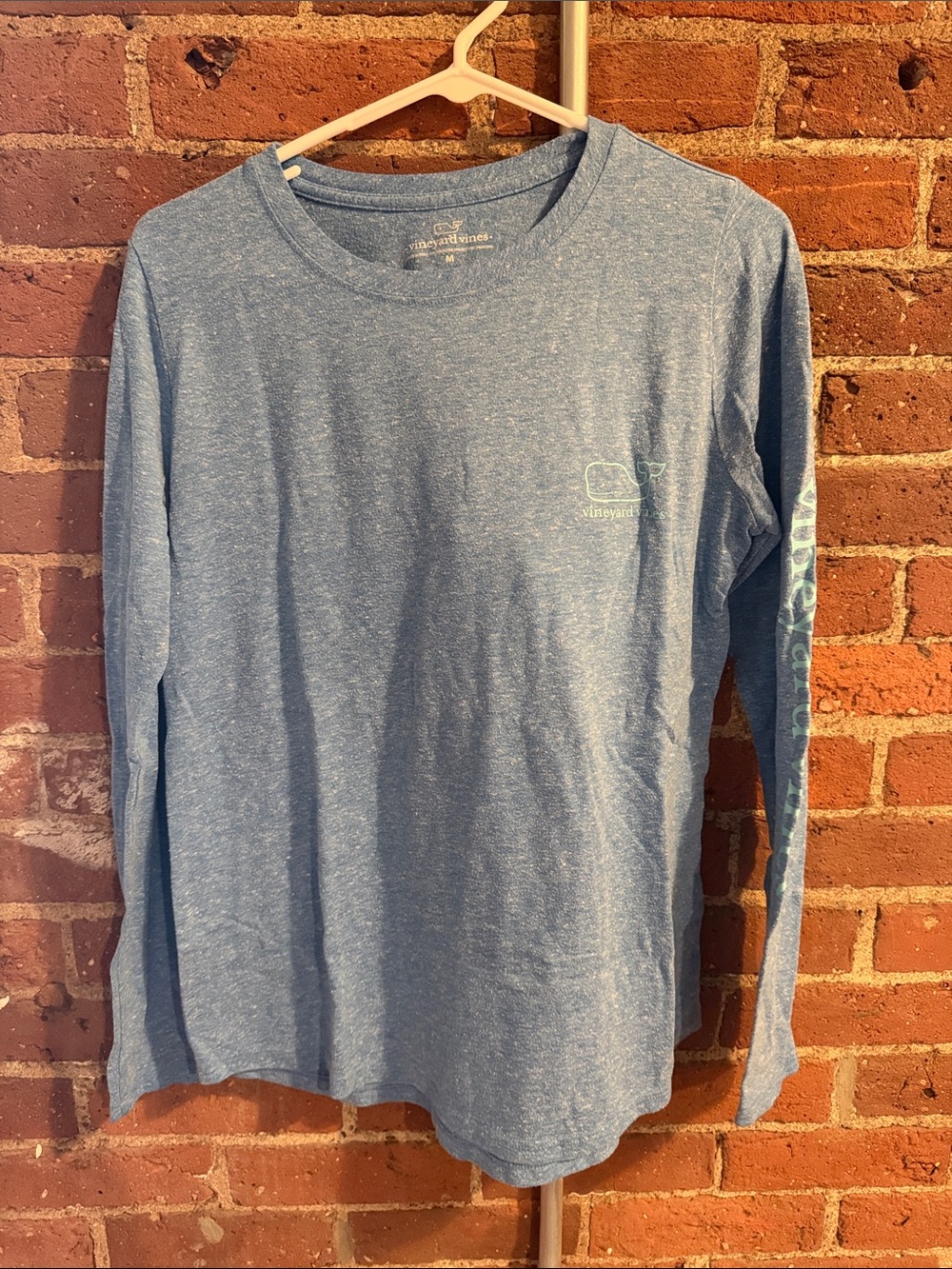 Vineyard Vines Heather Sky Blue Long-Sleeve Tee